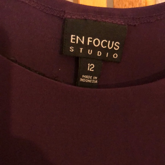 Enfocus Studio Purple knit Knee-Length Dress - Picture 3 of 4